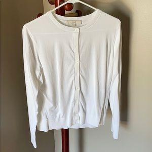 Classic, simple white cardigan